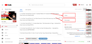 YouTube Card & End Screen