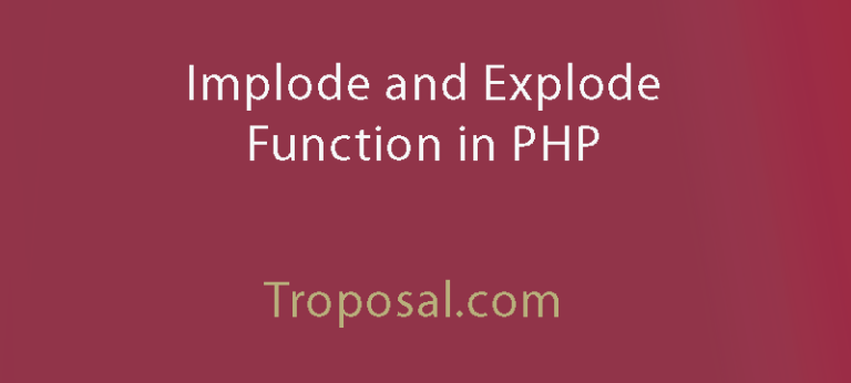php implode